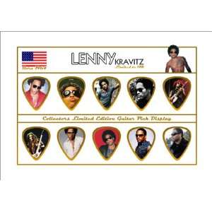  Lenny Kravitz Premium Celluloid Guitar Picks Display 