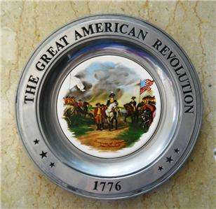 American Bicentennial Pewter Plate Collection Set of 6  