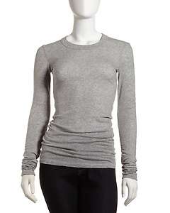 James Perse Fitted Scoop Neck Tee, Gray  