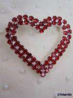 Swarovski Crystal Valentine Heart Pin Brooch  