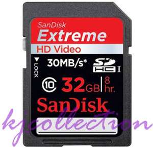 SanDisk Extreme 32GB 32G SDHC SD Memory Card Class 10 30MB/s Extreme 