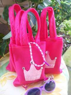 Princess Crown Funny # set felt bags~ party supplies  