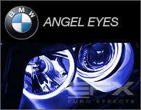   EUROEFFECTS 3W XENON BLUE BMW ANGEL EYE LED HEADLIGHT BULBS LIGHTS