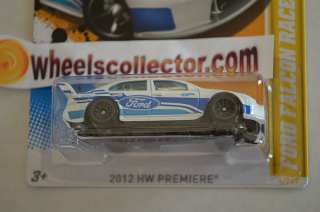 FORD FALCON RACE CAR white * 2012 Hot Wheels * Variation Lace Rims 