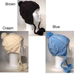 Cotton and Wool Solid Color Ski Hat (Nepal)  