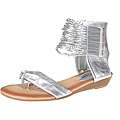 Refresh by Beston Womens Tokyo 10 Silver Gladiator Sandals 