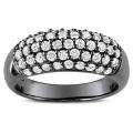 Black Rhodium over Silver 1ct TDW Diamond Fashion Ring (H I, I3)