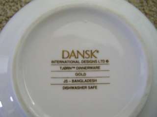 DANSK TJORN GOLD + White DINNER PLATE Dinnerware  