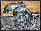 Dolphins Marble Mosaic Tiles Stone Art Pool Bathroom
