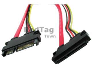22 Pin Male to Female SATA Serial ATA Data Power Cable  