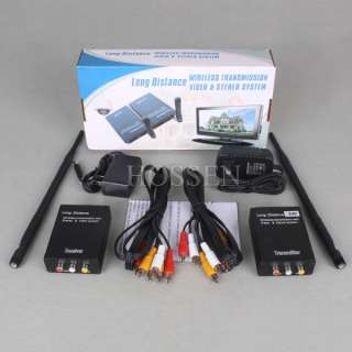   Wireless 3W Audio Video AV Signal Transmitter Sender Receiver CCTV