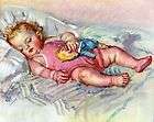 Vtg 40s Mothers Baby Record Book Scrapbook Album Unused Maud Tousey 