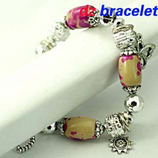   Beads Elastic Stretchy Dangle Jewelry Cuff Bangle Bracelet  