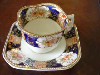 Napoli Blue Cup & Saucer Woods & Sons England Antique  