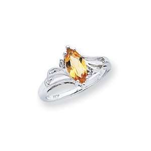  Sterling Silver Citrine ring   Size 6   JewelryWeb 