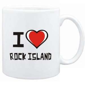  Mug White I love Rock Island  Usa Cities Sports 