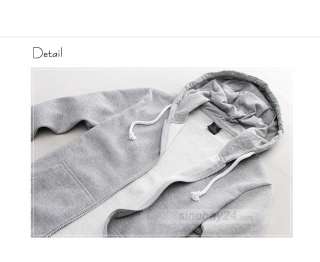 C71009 Mens Casual Cotton Thick Hoodie Sweater Coat  