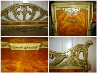   Louis XV Style Antique 5 Piece Baroque Carved Bedroom Set  