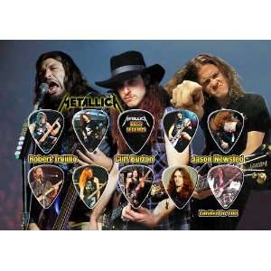  Robert ,Cliff & Jason Metallica Guitar Pick Display 