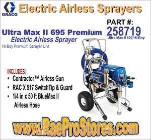Graco Ultra Max II 695 Premium Paint Sprayer 258719 633955557451 
