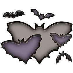 Spellbinders Shapeabilities Bats Nested Dies  
