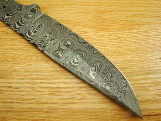 Custom Handmade Damascus Knife Blank Knifemaking Fine File Work (017 6 