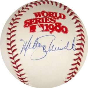  Mike Schmidt Signed Baseball   1980 World Serie 