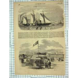  1856 KingS Bastion Portsmouth Ship Flying Fish Harbour 