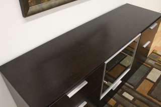 Modern Wenge Buffet Table Sideboard Credenza Dark Brown  