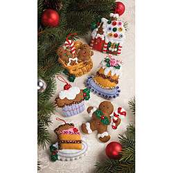 Bucilla Santas Sweet Shop Felt Ornaments Kit (Pack of 6)   