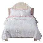   simply shabby chic patchwork quilt white chenille ruffles embroidery