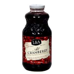 Juice All Cranberry, 32 Ounce (Pack of 12)  Grocery 