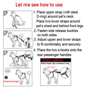 Pet Dog Safety Seat Belt Car Harness  ANY SIZE & CORLOR  