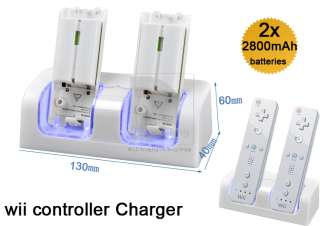 The Dual Charge Station with Two 2800mAh Ni MH rechargeable battery 