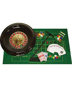 Roulette 16 inch Wheel with Layout and Chips Set  