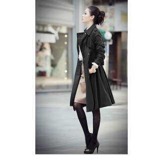 Colors Fashion Womens Double   breasted Trench Jacket /Coat  