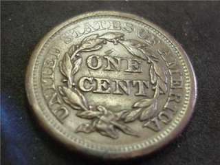 1857 BRAIDED HAIR LARGE CENT *LARGE DATE* EXTRA FINE XF +++++ *RARE 