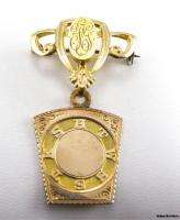 MARK MASTER York Rite Medal PIN   10k Yellow Gold Antique Masonic 