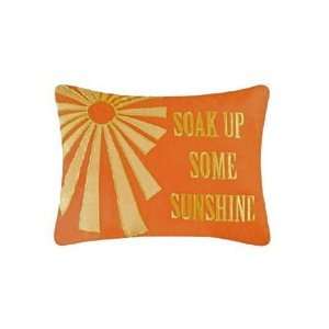 Embroidered Throw Pillow  Soak up Some Sunshine 12x16  