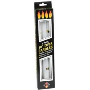  10 Inch White Taper Candles   4 Pack Case Pack 48 