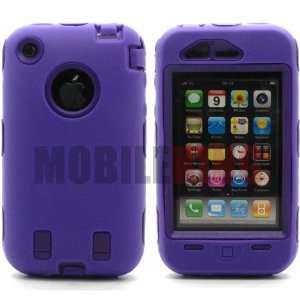 Rugged Shock Proof Protector Case Purple Silicone Cover on Red Rugged 