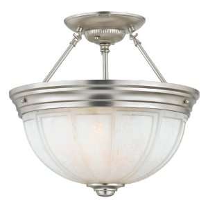  Athens 15 Inch Large Semi Flush Mount with White Scavo Glass, Empire 