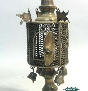 Russian Silver Filigree Spice Tower Box Besamim 1908 18  