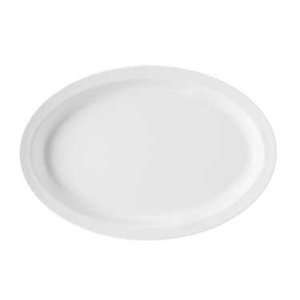 GET Supermel White Melamine Oval Platter   13 1/4 X 9 5/8  
