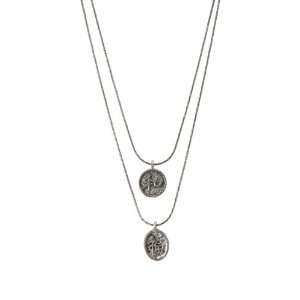 Double Chain Chinese Symbols for Happiness And Harmony Necklace, Made 