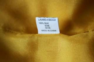 NEW AUTH Halston Heritage Yellow SILK Wrap Dress 8 $355  