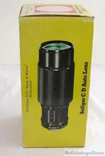 Soligor C/D 3,5 70 222 MC Auto Zoom and Macro SLR Lens  