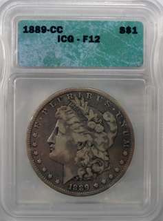 1889 CC MORGAN DOLLAR ICG FINE12  