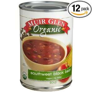 Muir Glen Soup Southwest Black Bean, 14.8 Ounce Cans (Pack of 12 