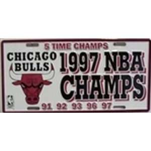  Chicago Bulls (97 Champs) NBA License Plate Plates Tag 